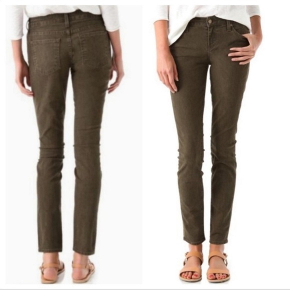 Vince Crop Skinny Ankle Jeans Women’s SZ 28 Olive Green STY:DVOBIA-2991 - Picture 1 of 12